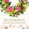 18" Summer Wreaths for Front Door, Floral Green Foliage Wreath with Peony, Green Eucalyptus Leaves for Indoor Outdoor Farmhouse Home Porch Wall Window Decor